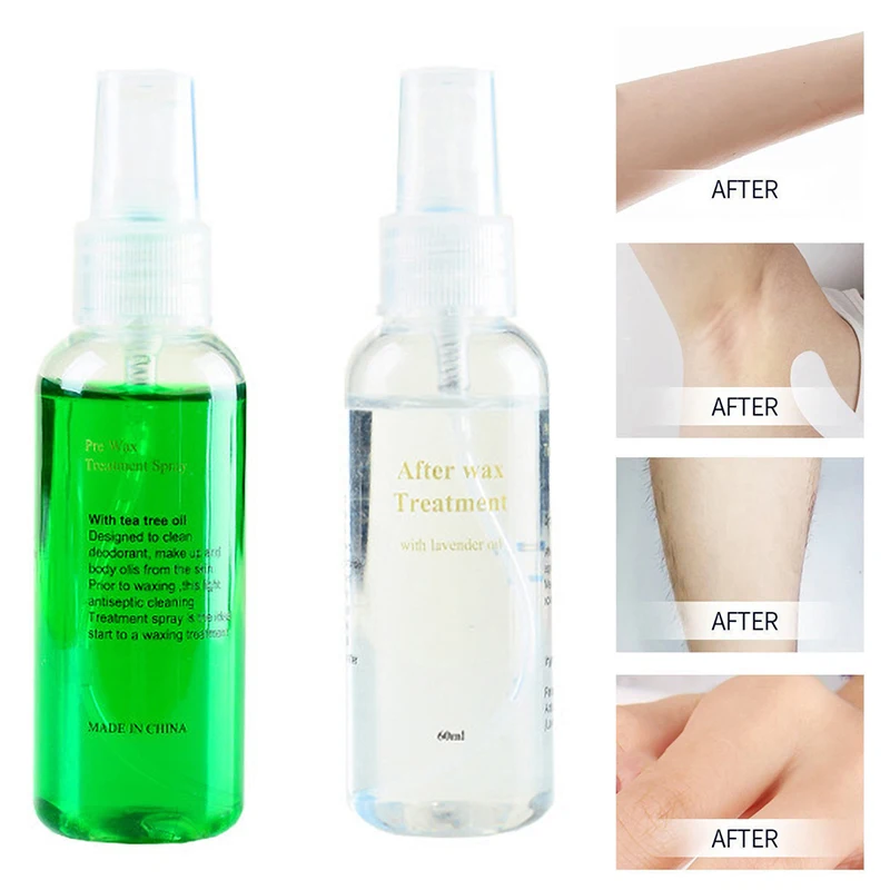 

30/60ml Natural Pre & After Wax Treatment Health Body Hair Removal Spray Serum Smooth Liquid Hair Removal Waxing Sprayer