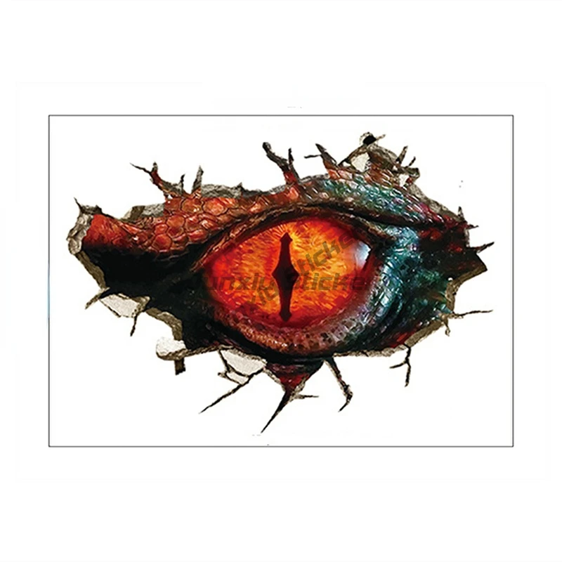 Автомобильная виниловая наклейка яркие крокодиловые глаза самоклеящаяся