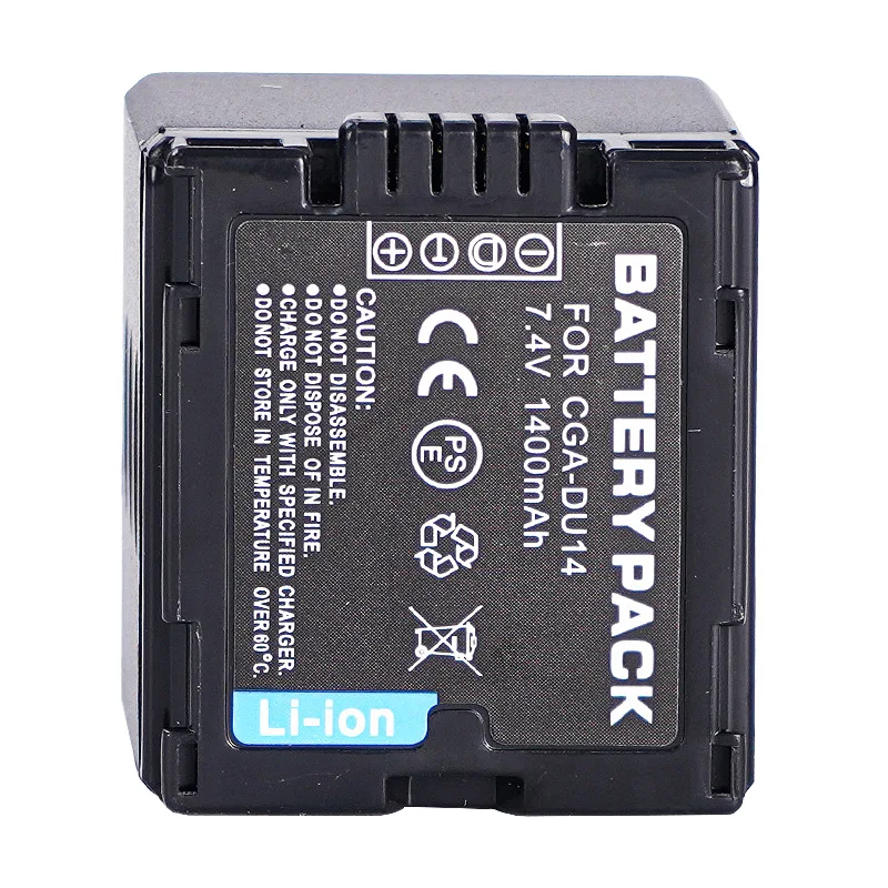 Фото 7,4 В 1400 мАч CGA-DU14 CGA-DU21 аккумулятор для камеры Panasonic NV-GS28 GS500 GS27 GS328 GS50 VW-VBD070 аккумуляторы CGR-DU06 CGR-DU07 №2