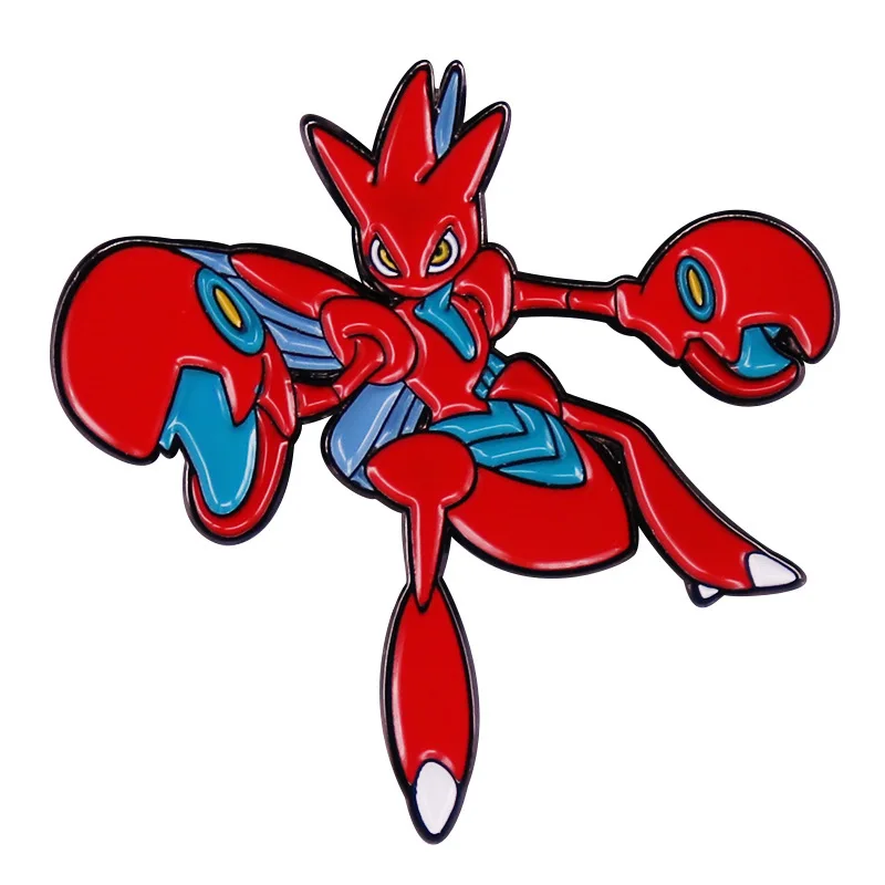 

Pokemon Cartoon Badge Scizor Brooch Enamel Pin Lapel Pins Badge Hats Clothes Backpack Decoration Jewelry Accessories