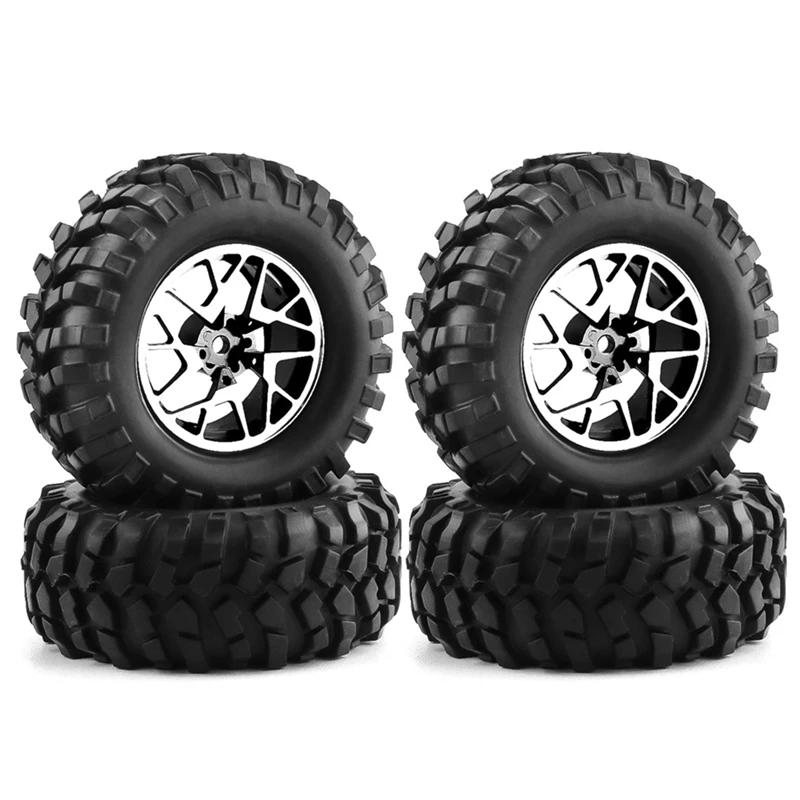 

4PCS 95Mm 1.9 Inch Beadlock Wheel Rim Tires Set For 1/10 RC Crawler Car Axial SCX10 II III Traxxas TRX4 RC4WD D90 Redcat Kit