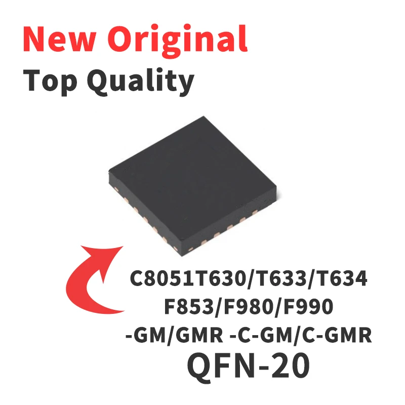 

Чип C8051T630/T633/T634/F853/F980/F990 -GM/GMR -C-GM/C-GMR QFN20, новый оригинальный чип IC
