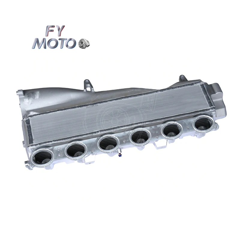 Фото Серебряный литой впускной коллектор для BMW F22 M240I F30 340I 440I 16-19, полуфрезерованный на ЧПУ, с сердцевиной и аксессуарами №5