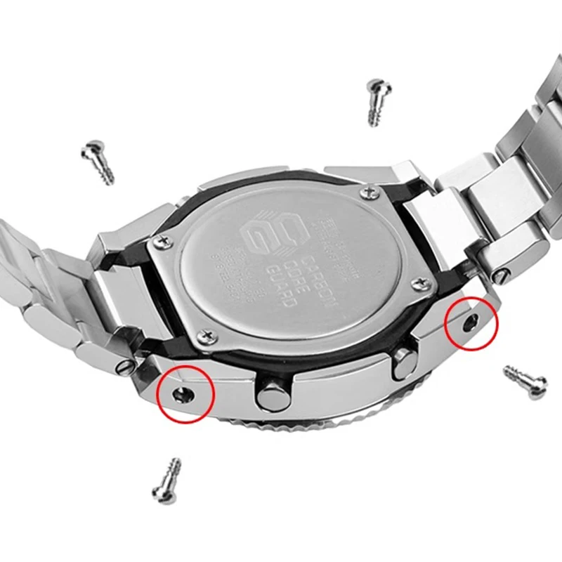 Набор ремешков из нержавеющей стали для CASIO G-shock GA2100 GA2110 металлический черный
