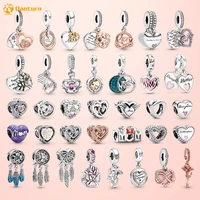 2022 hot sale 925 sterling silver crown family mum love heart mother rose charms fit original pandora bracelets or necklaces
