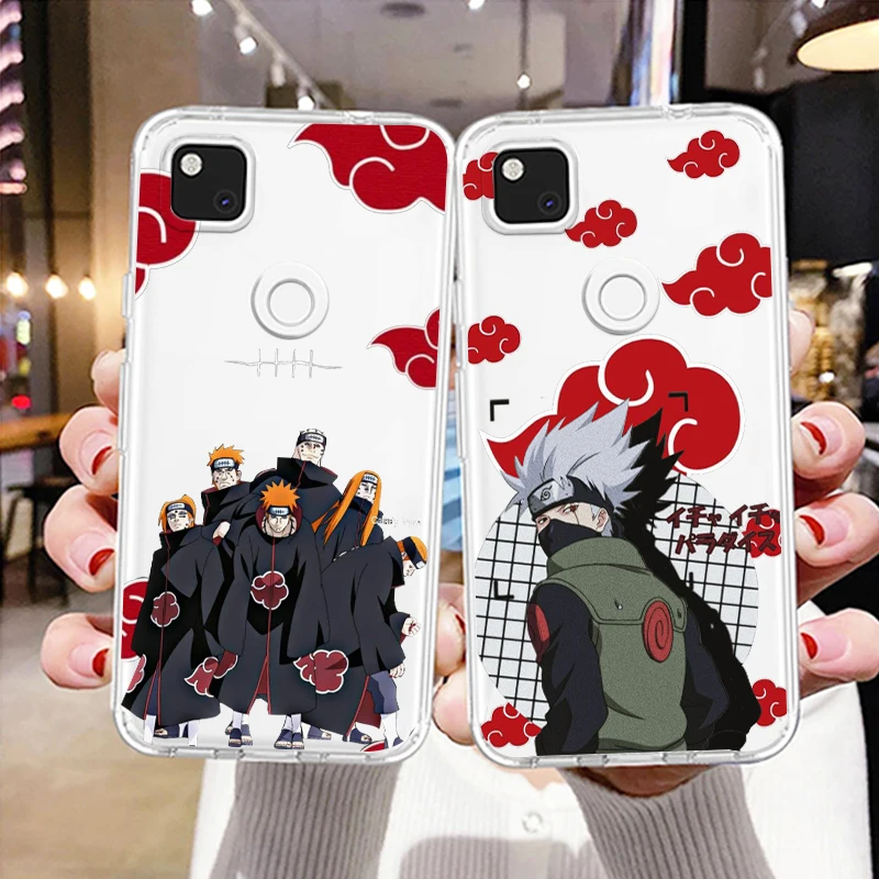 

Naruto Kakashi Cloud Phone Case Phone Case For Google Pixel 7 6 Pro 6A 5A 5 4 4A XL 5G Transparent Cover Soft TPU FUndas
