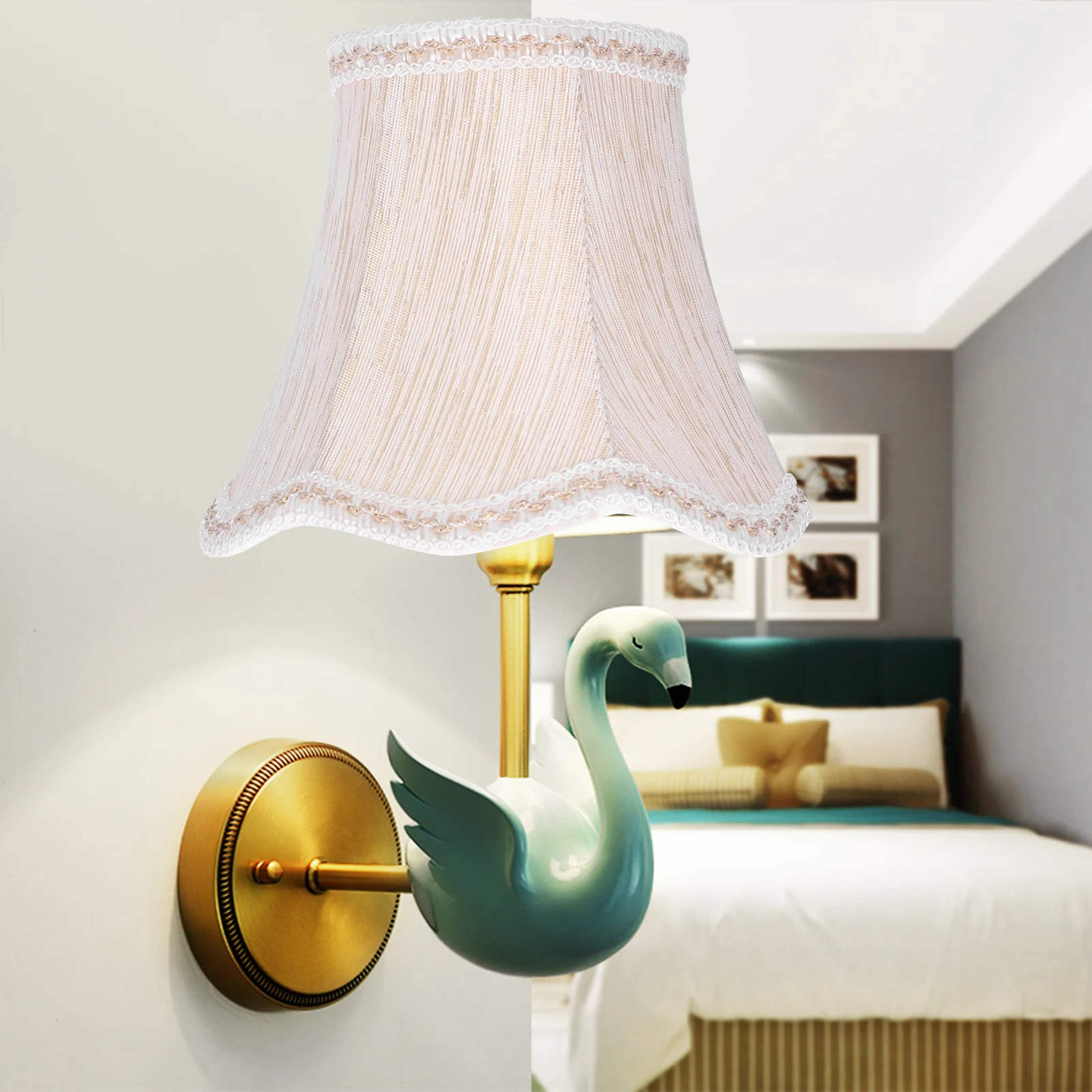 Рисунок 5 - тканевый абажур в европейском стиле