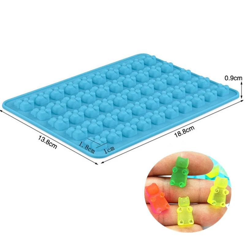 Cute Tiny Bears Baking Mold Set with Dropper Mini Gummy Bear Shape Cake Jelly Making Tool DIY Fondant Candy Trays Silicone Molds 6 Cute Tiny Bears Baking Mold Set with Dropper Mini Gummy Bear Shape Cake Jelly Making Tool DIY Fondant Candy Trays Silicone Molds 6