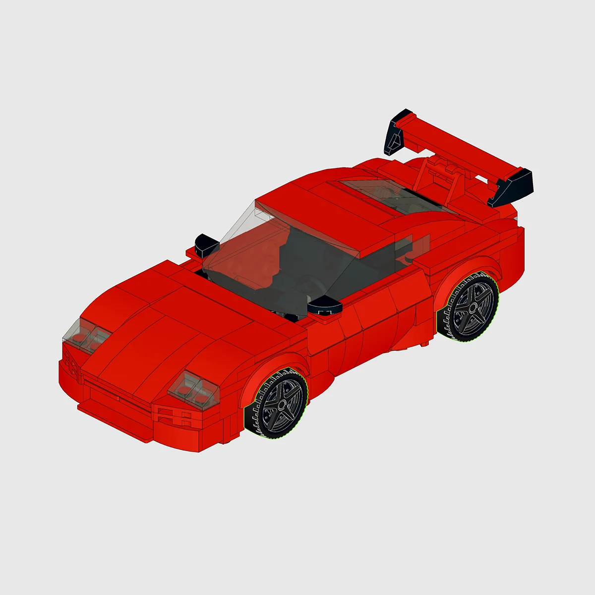 379 шт. конструктор MOC Speed чемпионы Классические гонки серия четырех цветов Сборная