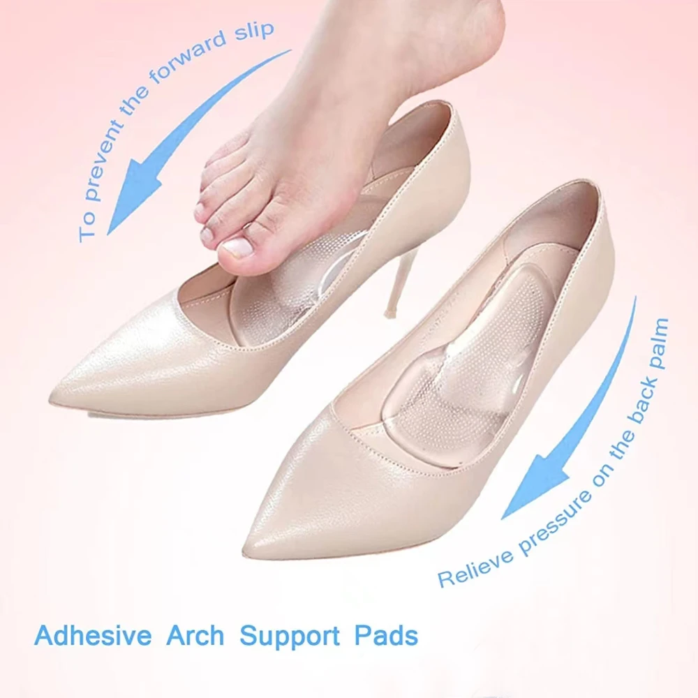 Silicone Gel Arch Support Insoles for Shoes Women Sandals Flat Foot Orthopedic Insoles for Men Plantar Faciitis Relief Shoe Pads