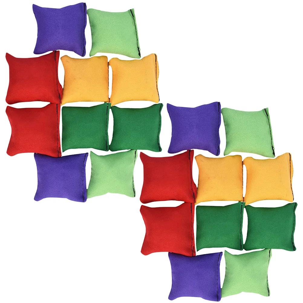 

20 шт., маленькие бобовые мешки, бобовые мешки для игр на открытом воздухе, товары для игр для детей