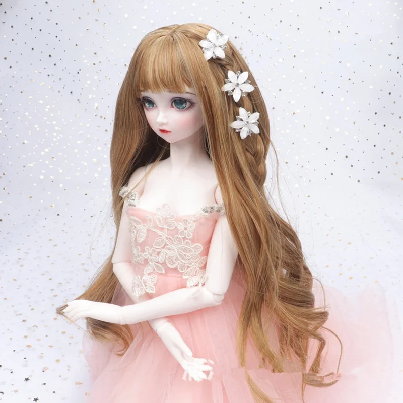 1/3 1/4 1/6 Bjd Doll Wig Accessories Dark Borwn Long Curly for 60cm Girls DIY Toys | Игрушки и хобби