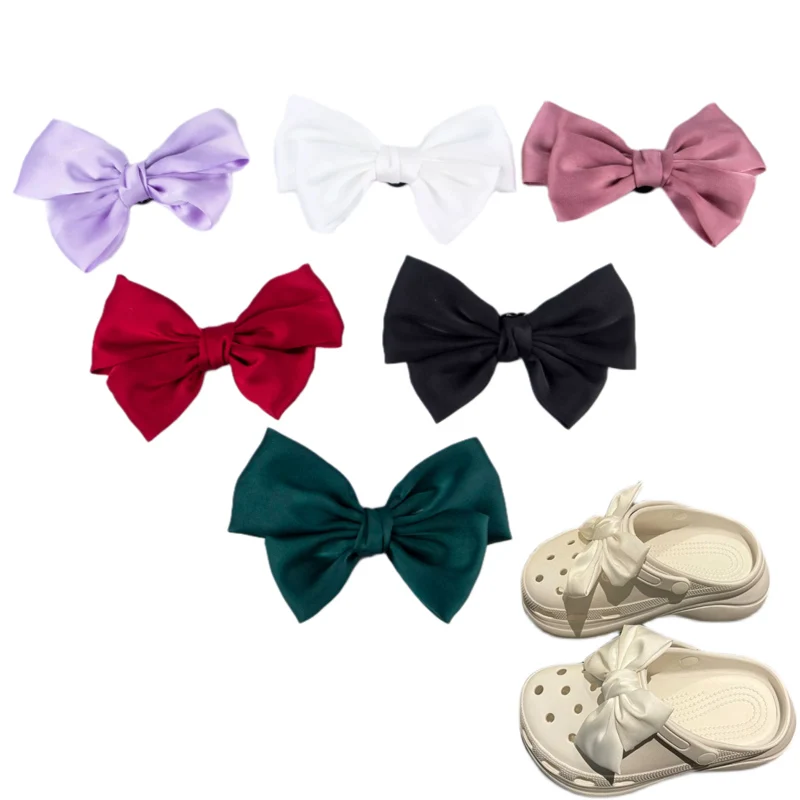 

2pcs Croc Charms Shoe Decorations DIY Bow-knot Wing Clogs Women Shoe Buckle Hight Quality and Fashion Croc Decoration