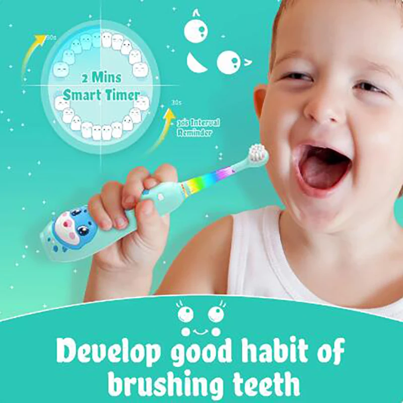 Seago Kids электрическая зубная щетка со светодиодной подсветкой детские