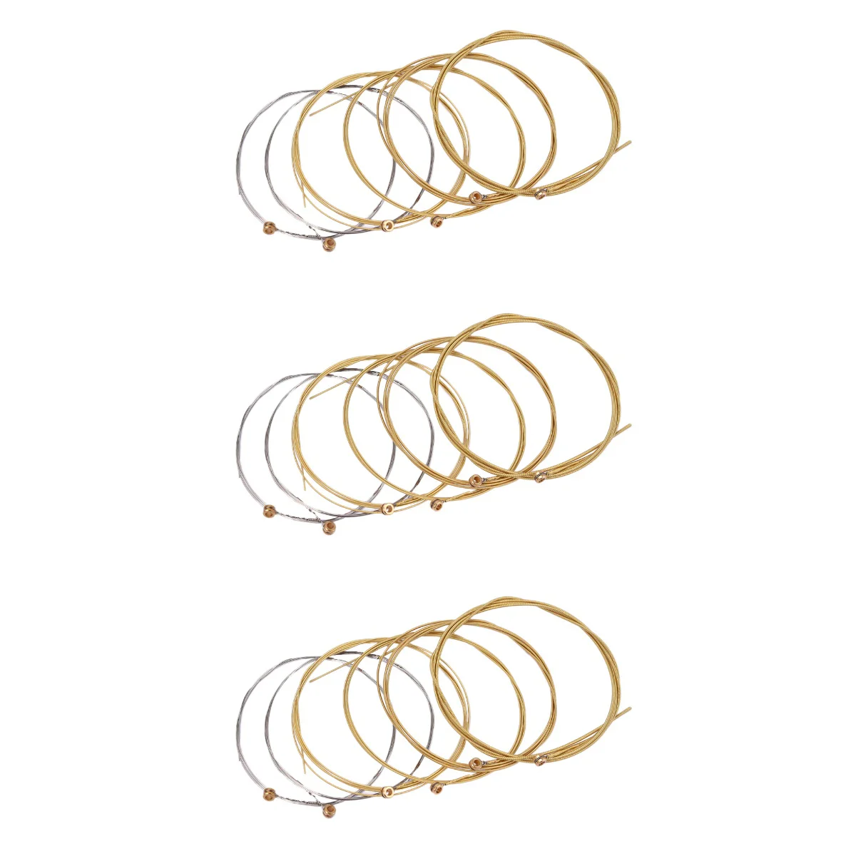 

18 PCS / Set Assorted Sizes Steel Guitar Strings for 6 String Folk Acoustic Guitar 0.3mm 0.41mm 0.61mm 0.81mm 1.71mm 1.35mm