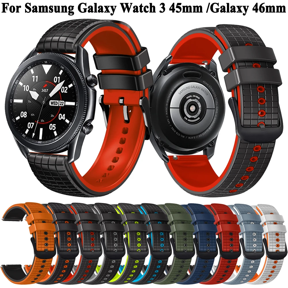

Ремешок силиконовый для Samsung Galaxy Watch 3 45 мм 46 мм Gear S3, сменный Браслет для наручных часов, 22 мм
