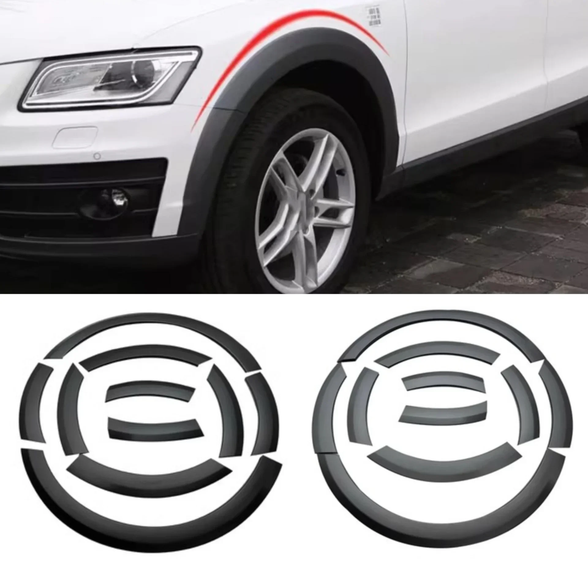 Комплект кузова передняя и задняя черная брови для Audi Q5 2009-2017 крыло широкая