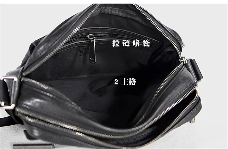 Casual high-quality genuine leather men's shoulder bag outdoor business travel designer luxury real cowhide work messenger bag