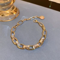 yamega fashion gold bling bling zircon crystal bracelets for women luxury korean designer bracelets weddings jewelry gifts