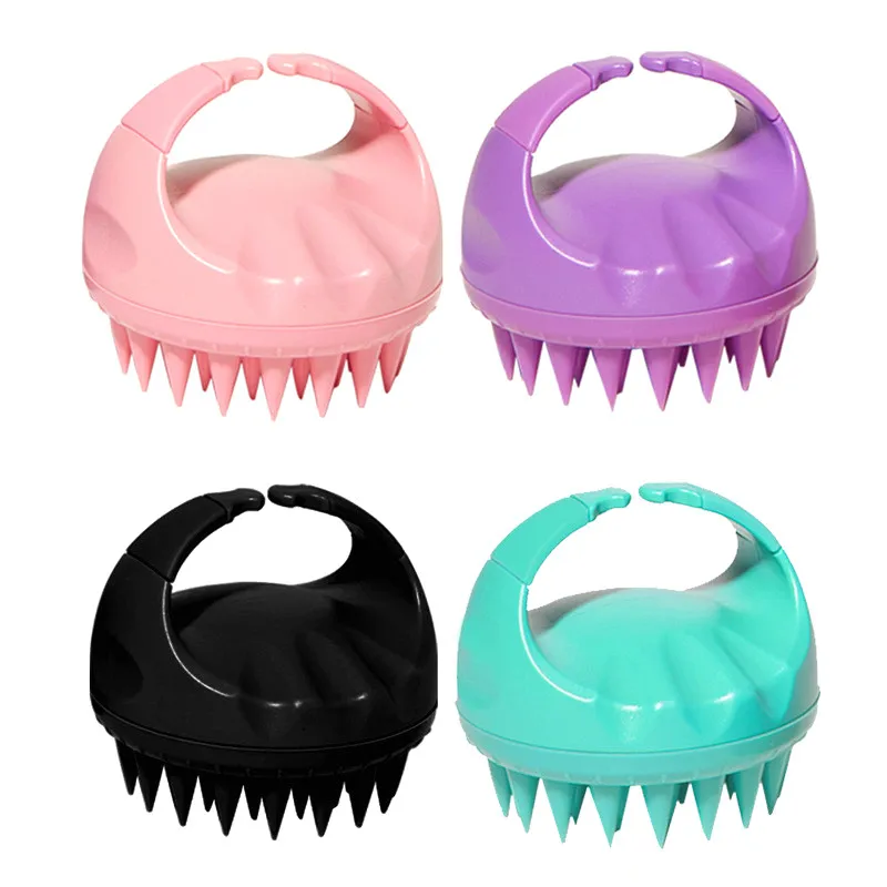 

1Pc Silicone Hair Brush Shampoo Scalp Masaje Comb Head Spa Cepillo Para Cabello Brush Body Hair Washing Comb Shower Bath Brush