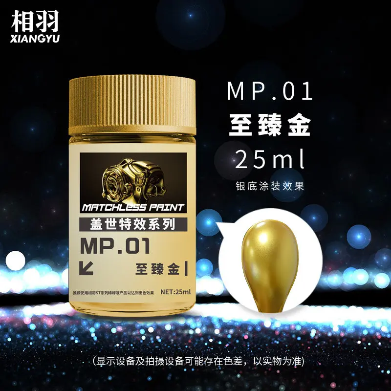 Фото 25 мл XIANGYU MP01-MP05 Нитроэмаль с эффектом зеркального серебра, металлическая краска для моделей, пигмент для ручной росписи и аэрографии №3