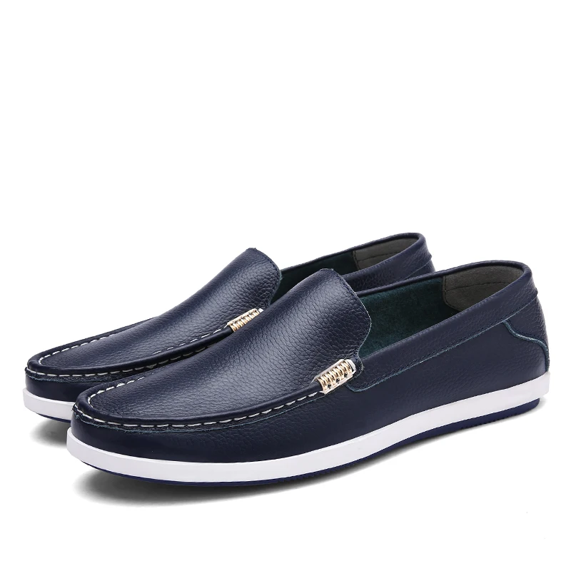 

2022 Comfortable Slip-On Split Leather Loafers for Men Shoes Moccasins Office Business Dress Formal Male Shoes Driving Sneakers