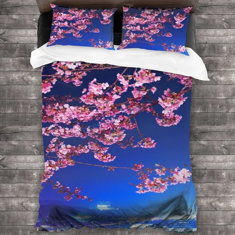 Пододеяльник Sakura, комплект постельного белья, Комплект постельного белья из трех предметов, для анимации/животных/певицы, все доступные домашние постельные принадлежности, одеяло