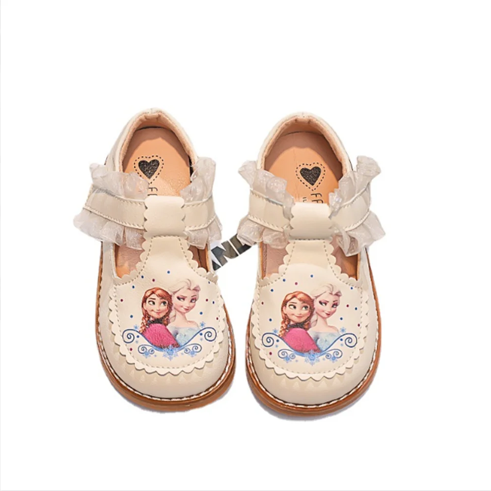 

Girls' Leather Shoes 2022 Spring and Autumn New Frozen Children's Fashion Mesh Princess Children's Shoes Female Baby Soft Sole