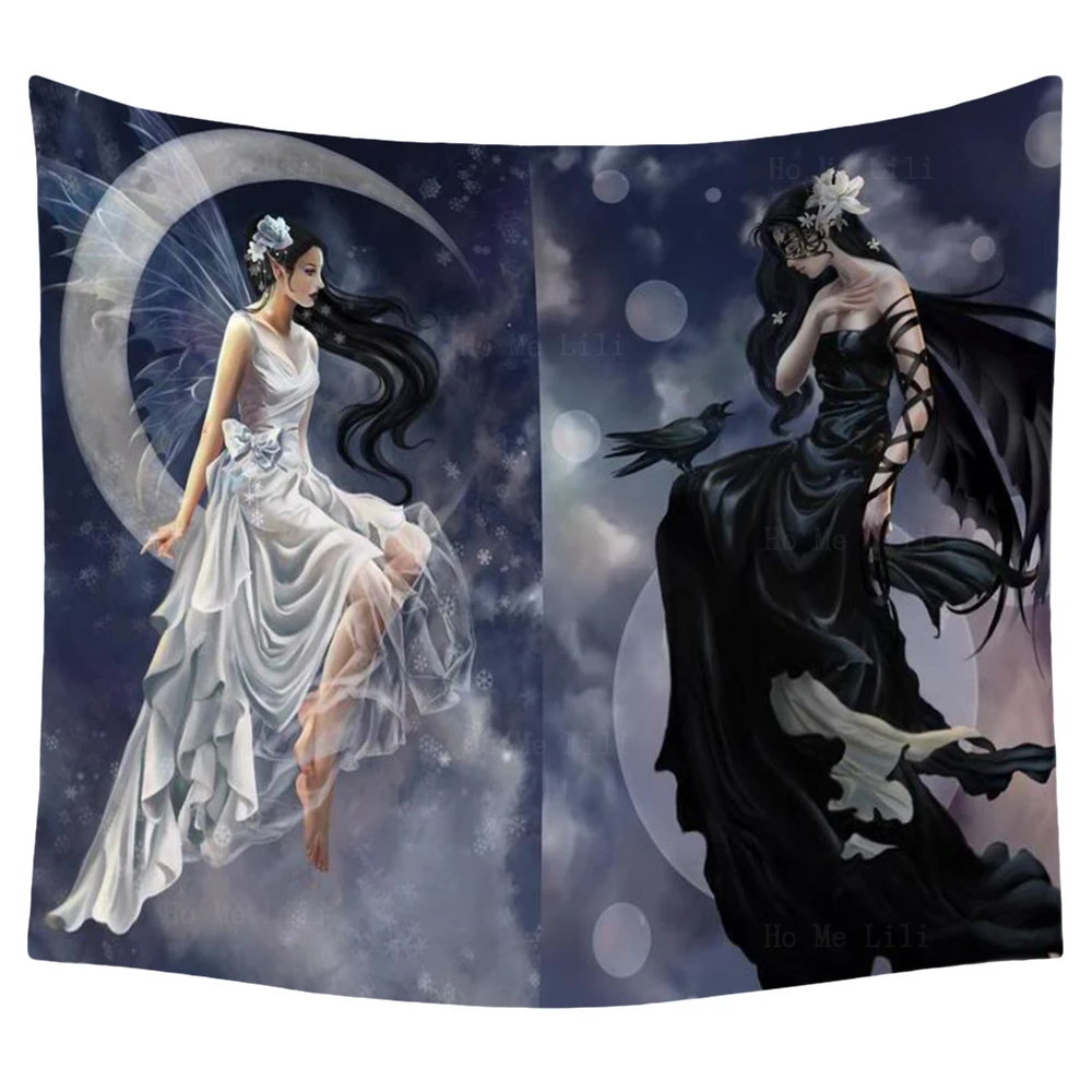 

Evil Dark Fairies And Angels Moon Fairy Fantasy Art Magical Creatures Gothic Tapestry By Ho Me Lili For Livingroom Wall Decor