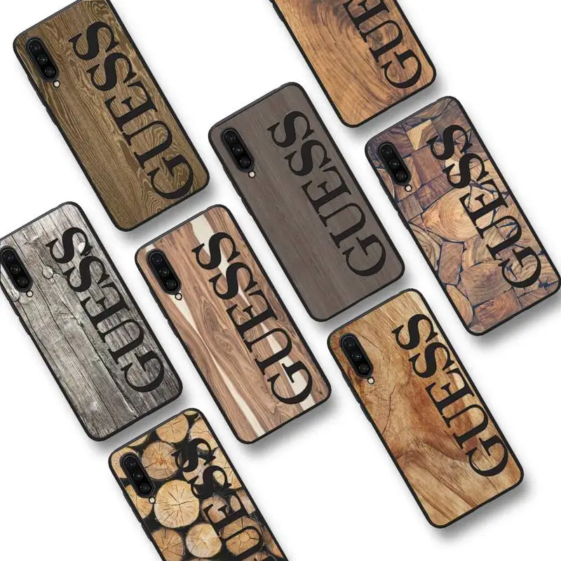 

Luxury brand Guess Wood Grain Phone Case For Xiaomi mi9 mi8 F1 9SE 10lite note10lite Mi8lite xiaomi mi5x