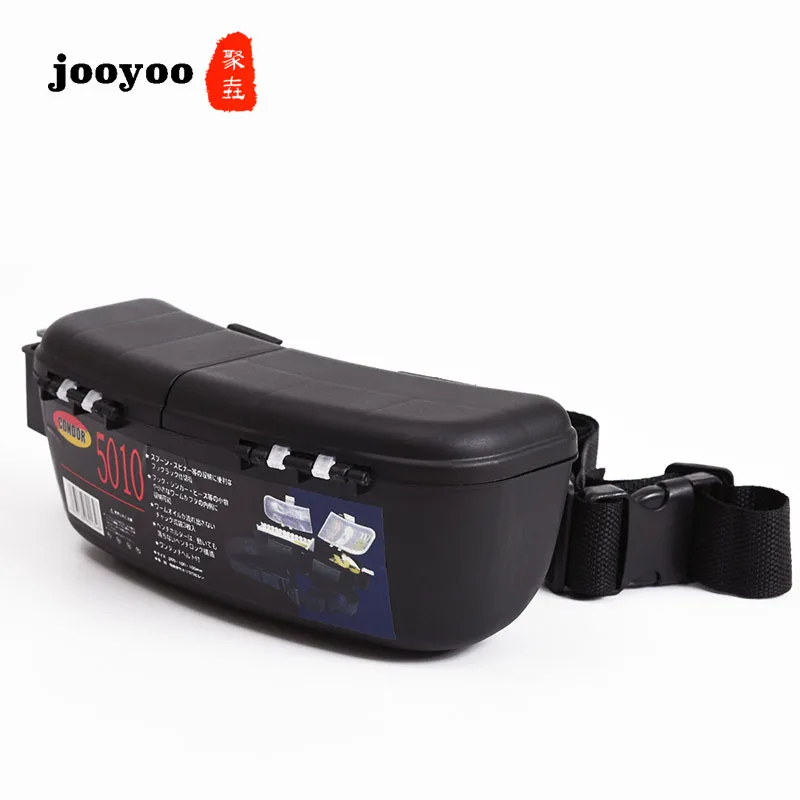 Jooyoo Portable Carp Fishing Tackle Box Fishing Lure Waist Belt Bag Fishing Accessories Tools Organizer Watertight Case