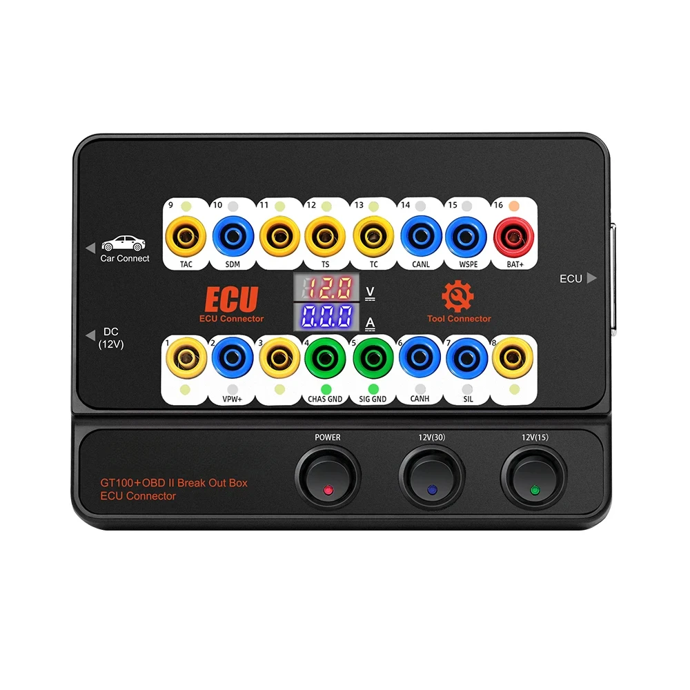 Фото Коннектор для диагностики ECU GT100+ GT100 Pro OBDII с функцией отображения электронного тока и поддержкой протокола CANBUS №2