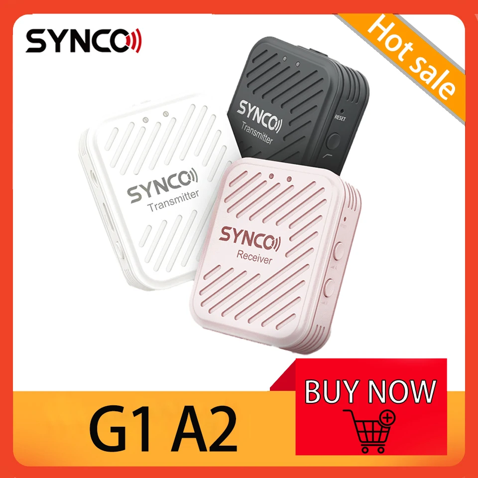

Беспроводной петличный микрофон SYNCO G1 A2, 2,4 ГГц, два передатчика