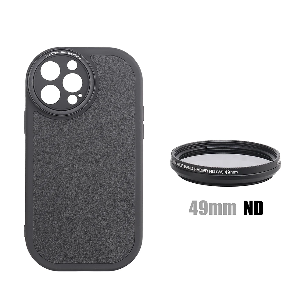 Mobile Phone Case Replaceable Filter For Iphone 11 12 13 14 Pro Max Phone Case With 43mm Interface Filter Ring MC-CPL ND Filter