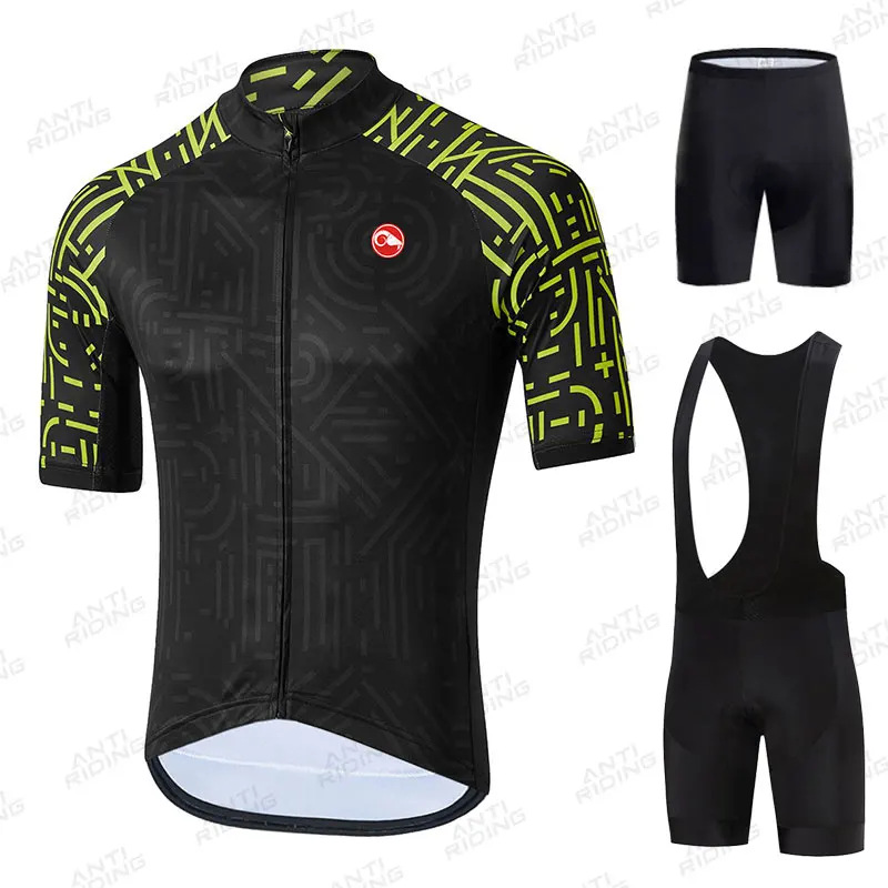 

2022 Cycling Quick-Dry Cycling Sets Mountain Bike Uniform Summer Mens Cycling Jersey Set Road Bicycle Jerseys MTB Bicycle Wear