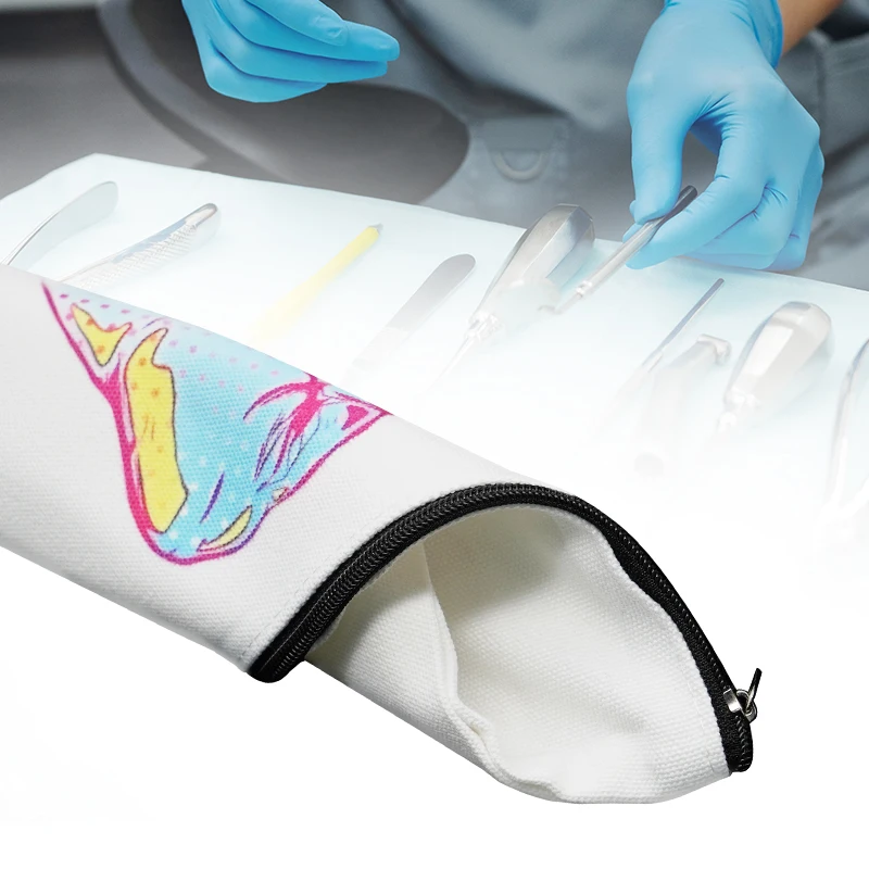 Белая косметичка на молнии с милым зубом из мультфильма сумка для хранения