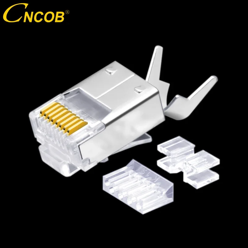 Разъем RJ45 Cat6 Модульный Ethernet-кабель RJ-45 50u Позолоченные Cat 6 Обжимные сетевые концы