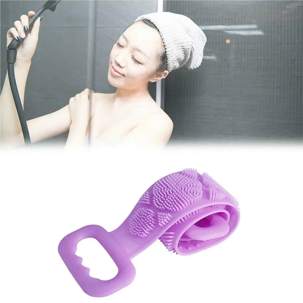 

Bath Scrubber Tools Simple Solid Color Washing Towel Exfoliating Scrubbers Silicone Skin Exfoliator Skin Cleaning Tool blue