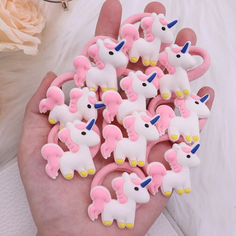 

2 шт., эластичные резинки для волос в виде единорога