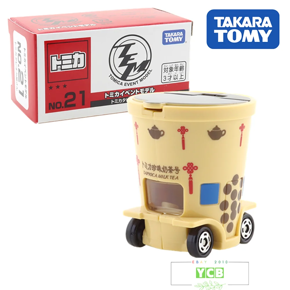 

Japanese TOMY DOMEC TEM21 Pearl Milk Tea Car Venue Limited Alloy Small Automobile Model Toy TOMICA，Limited vehicle model