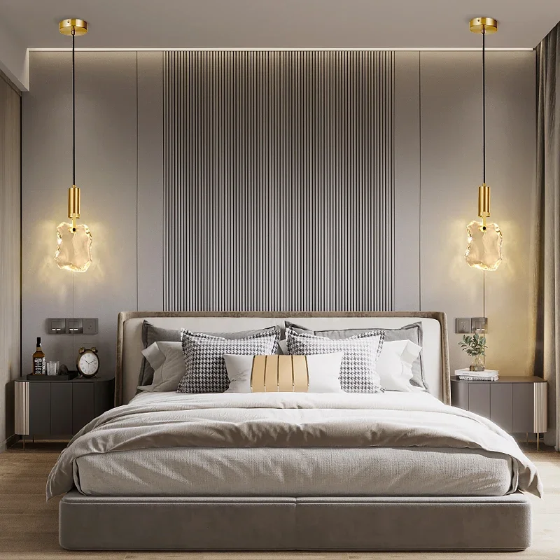 TYLA Nordic Crystal Подвесной светильник Современная прикроватная лампа для спальни