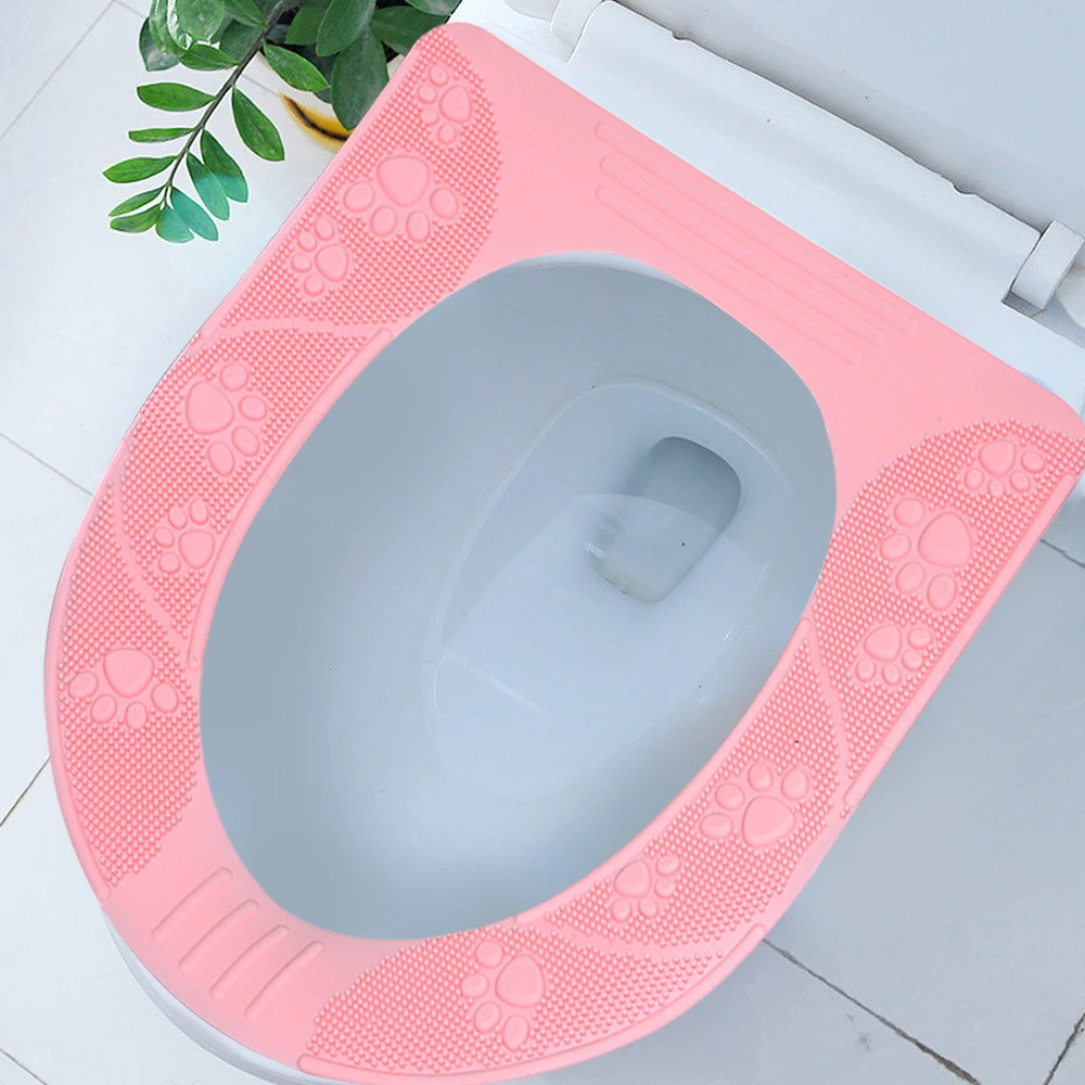 

Foldable Silicone Toilet Seat Cover Waterpoof Soft Closetool Mat Bathroom Pad O-shape Toilet Seat Bidet Toilet Cover Accessori