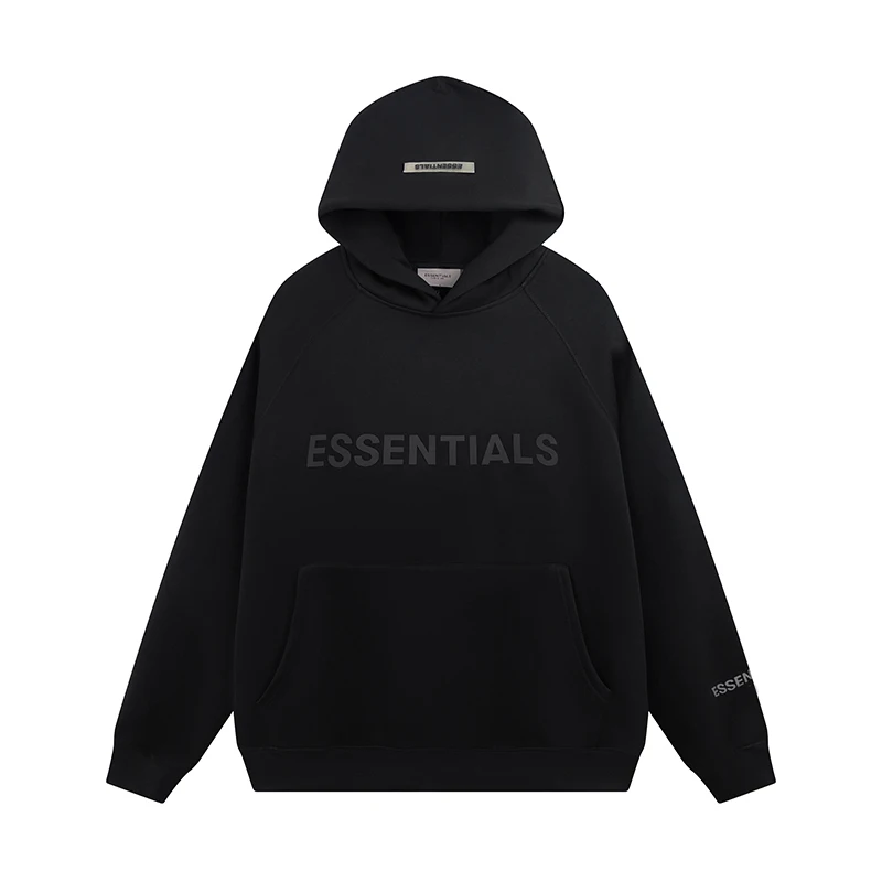 

Essentials hoodie 3D rubber lettering logo sweatshirt High quality hip hop loose unisex oversize fashion brand pullover hoodie