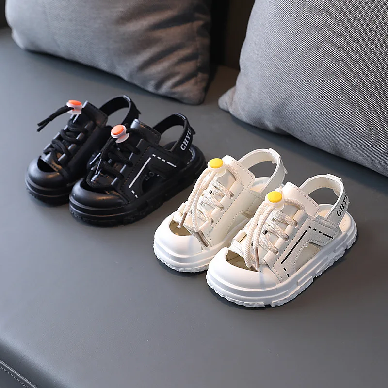

2022 New Infant Baby Girl Toddler Shoes Flat Sandals Summer Beach Shoes Simple Style Solid Color Mesh Soft Sole Non-Slip