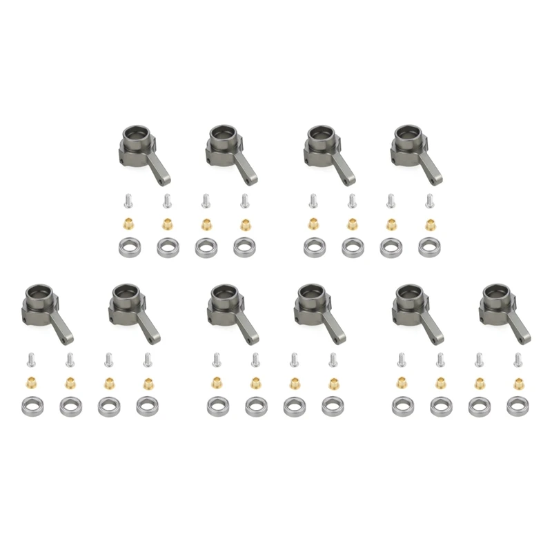 

5 set Metal Steering Cup Turn Cup Kit for WPL C14 C24 C34 C44 B14 B1 B16 B24 B36 MN D90 D91 MN99S RC Car Parts,Titanium