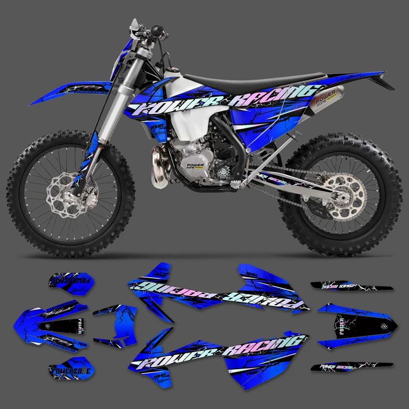 PowerZone пользовательские графические фоны для команды, набор наклеек для KTM SX SXF MX 2016-2018 EXC XCW Enduro 2017-2019 от 125 до 500 куб.см лариса викторовна маврина графические навыки 48 наклеек