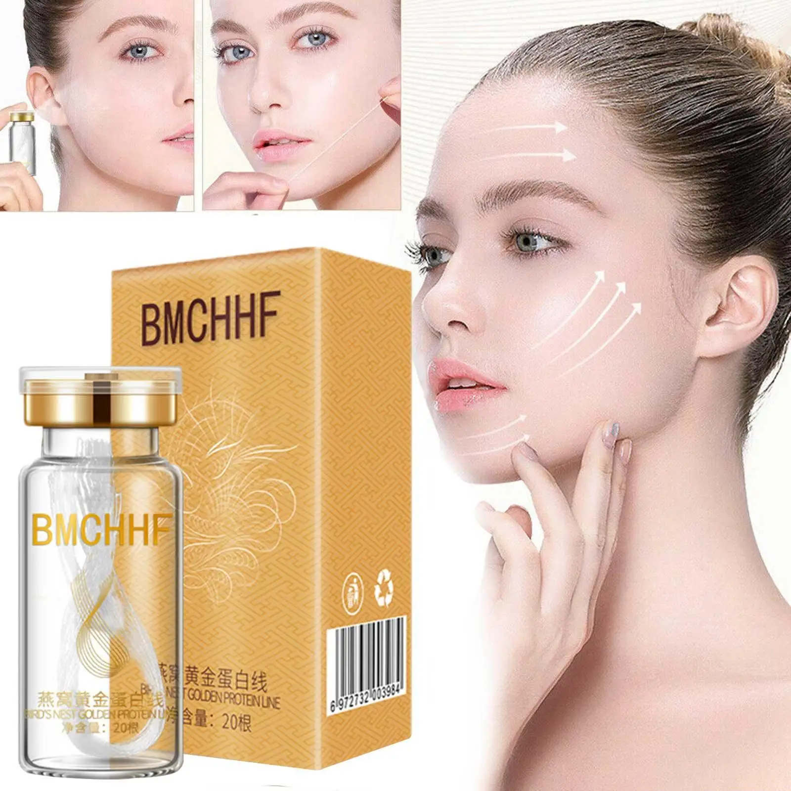 

Collagen Silk Thread Essence Kit Moisturizing Lines Face Care Skin Firming Brightening Anti-aging Fine Reduce Serum Face Care