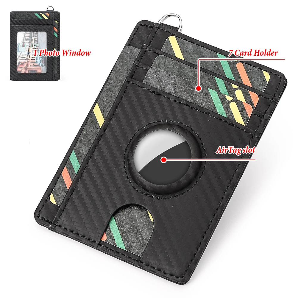 Унисекс Кошелек Из Углеродного Волокна С RFID-блокировкой Тонкий Держатель Для