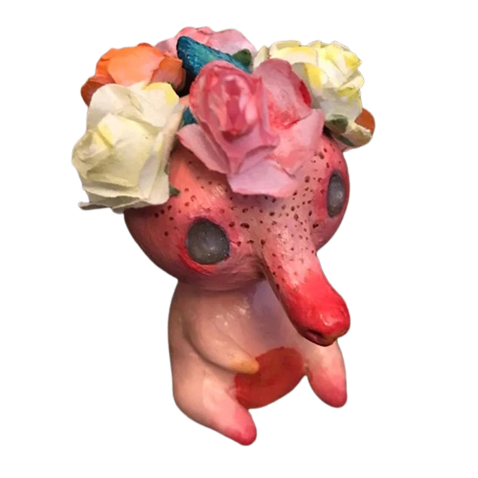 

Resin Floral Anteater Figurine Delicate Details for Flower Pot Lawn Ornament