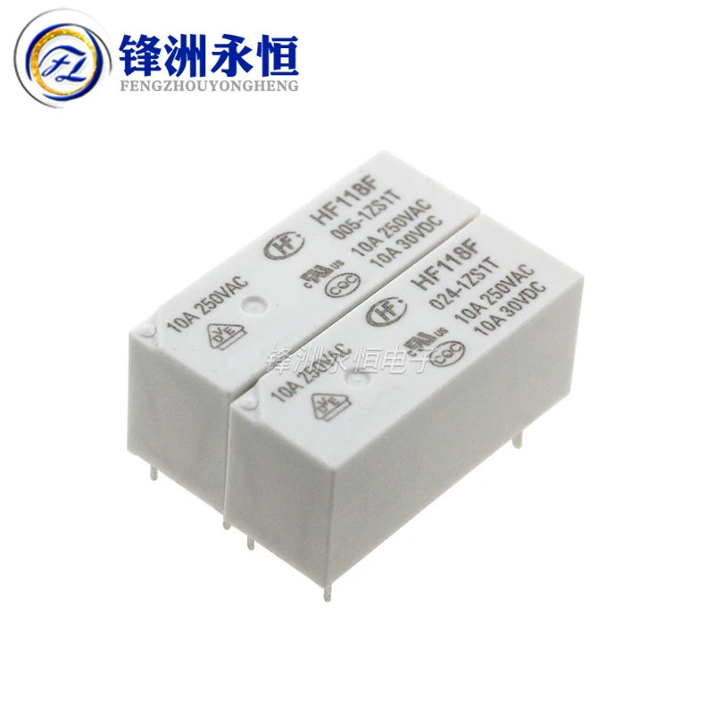 Фото 5 шт./лот, новое JQX-118F HF118F-005-1ZS1T HF118F-012-1ZS1T HF118F-024-1ZS1T HF118F-005 012 024 048-1ZS1T 10A 5 В 12 В 24 В Реле мощности №3